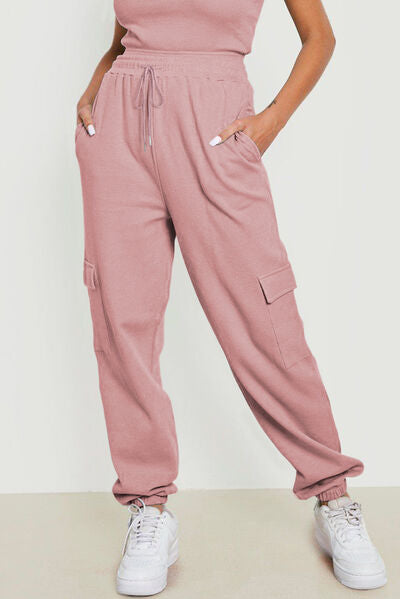 Drawstring Joggers with Pockets