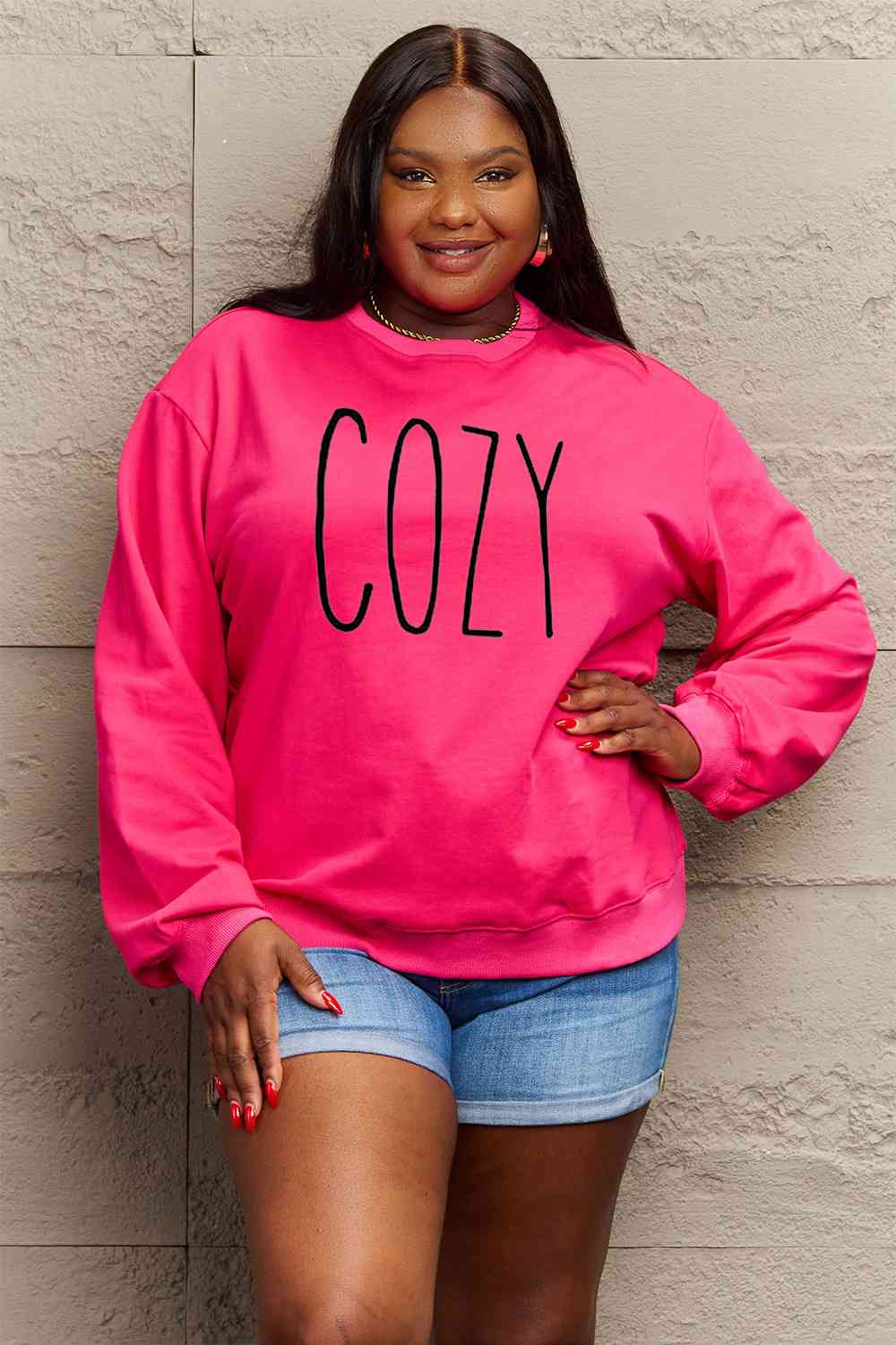 Simply Love Full Size COZY Graphic Sweatshirt